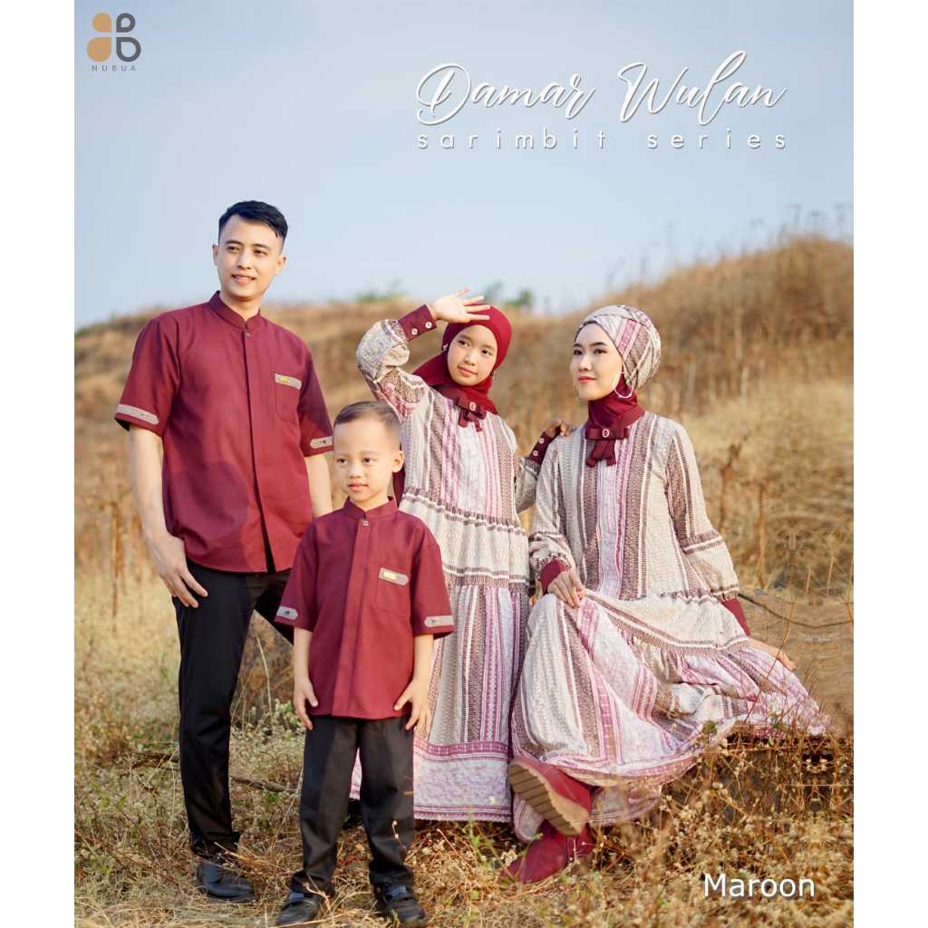 Nubua Sarimbit Damar Wulan Maroon - Sarimbit keluarga 2024