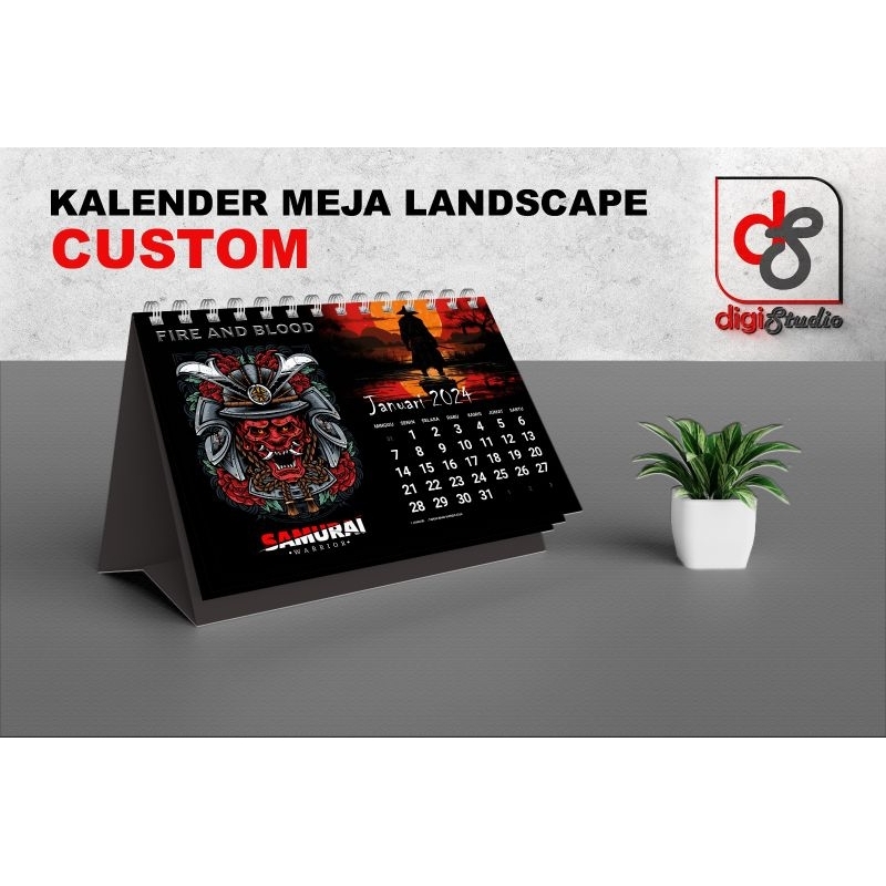 

Kalender Meja Duduk Landscape Tidur Keren Jilid Spiral Penampang Hard Isi 12 Lembar Custom Bisa Pakai Foto Sendiri