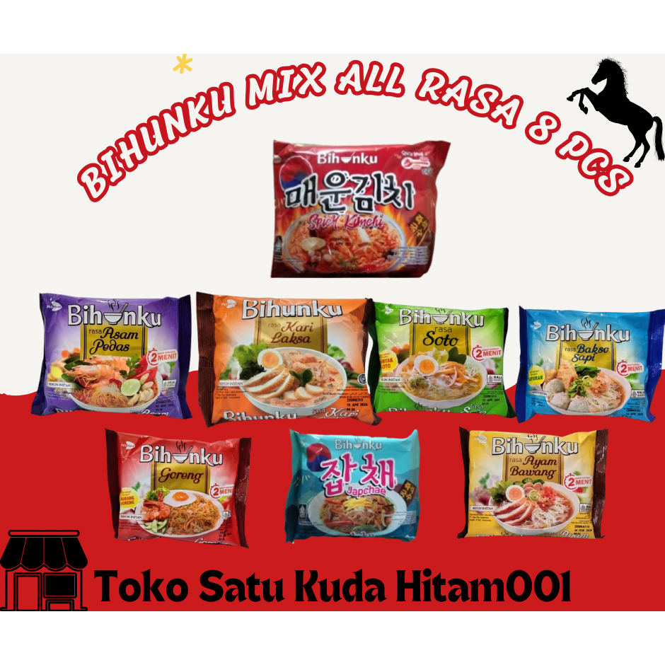 

Bihunku Mix All Rasa paket 8 pcs