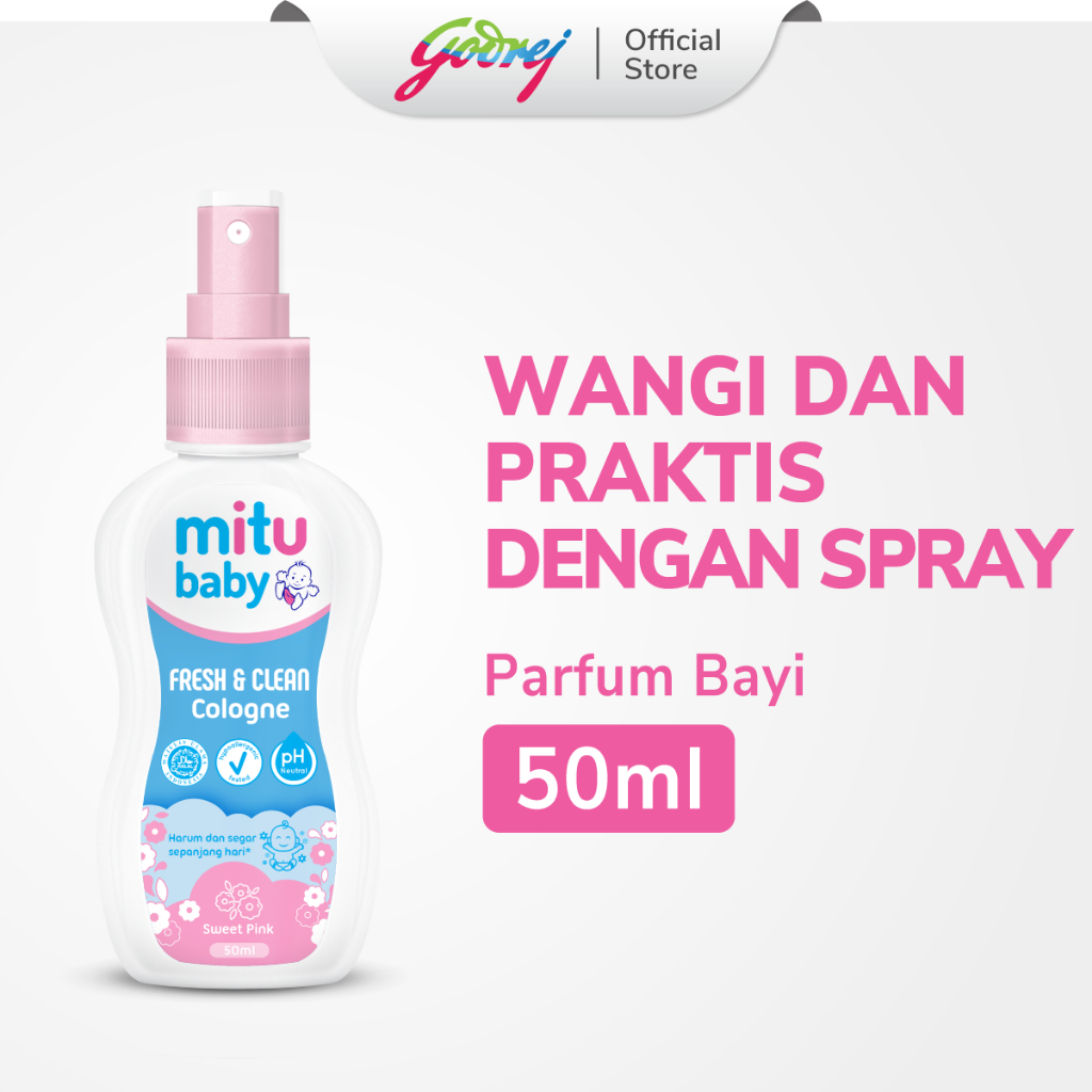 Mitu Baby Cologne Sweet Pink Spray 50ml - Parfum Bayi