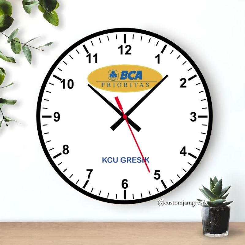 Custom Jam Dinding Quartz 30cm BCA Prioritas