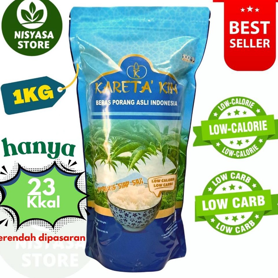 

KODE K44Z KARETA KIN Beras porang murah 1kg shirataki konjac rice diet rendah kalori rendah karbohidrat rendah lemak non fukumi