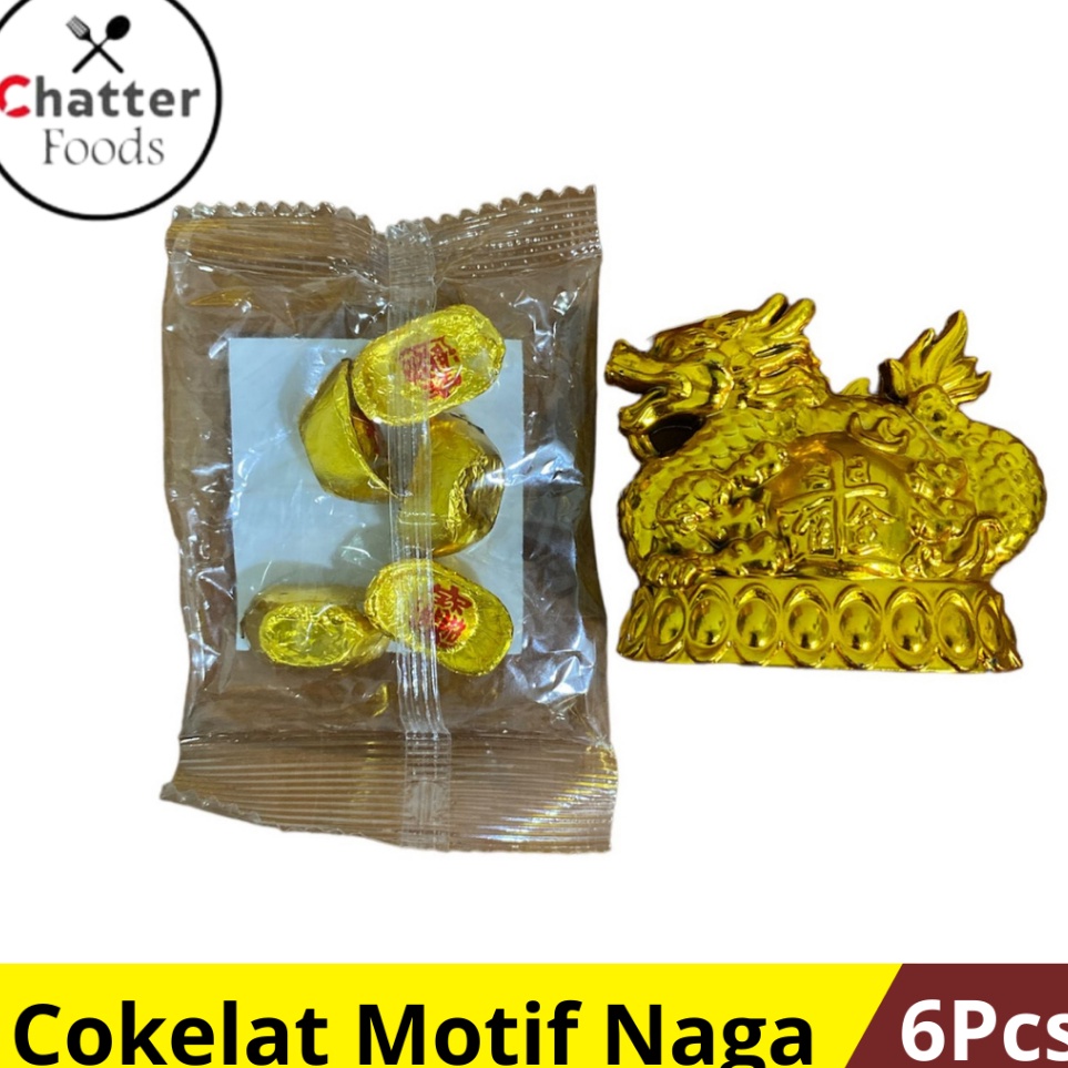 

KODE L3J Cokelat Naga Coklat Motif Naga Emas Isi Cokelat Yenbao 1 Box Isi 6 Pcs Halal