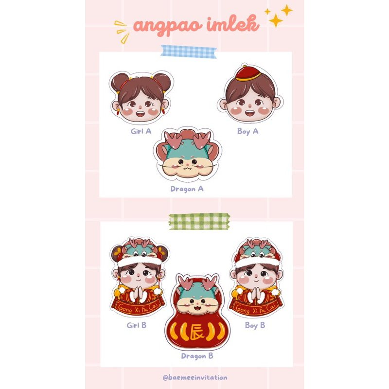 

angpao imlek 3D satu set