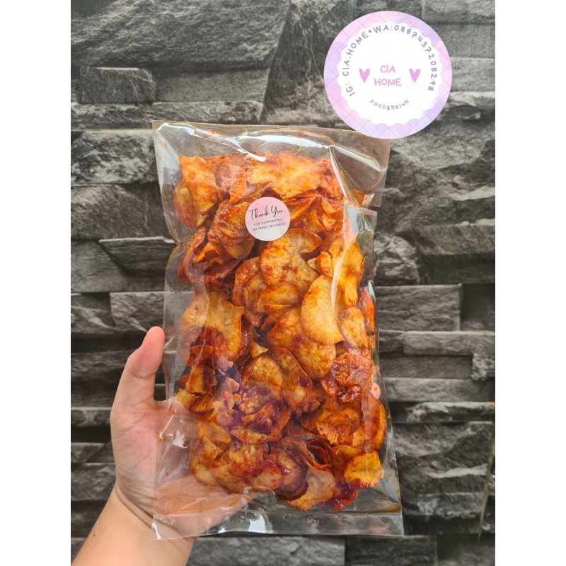 

kripik singkok pedas balado cabe asli