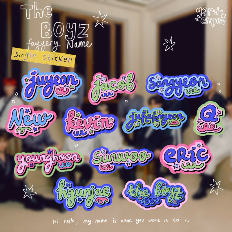 

The Boyz Fayyery Name Single Sticker