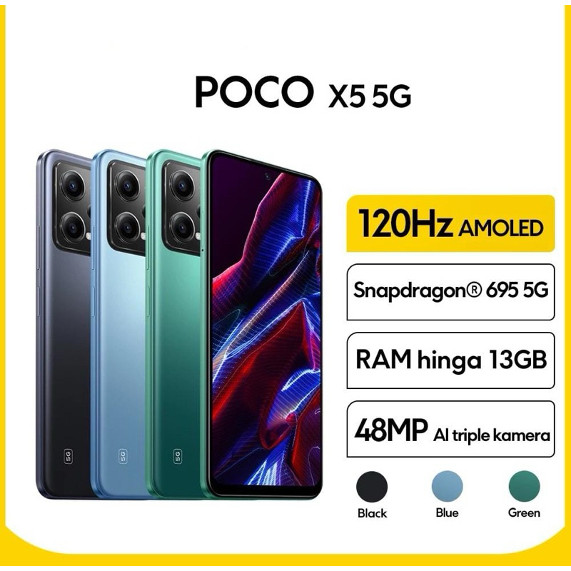 Xiaomi Poco X5 5G 8GB + 256GB Garansi Resmi Xiaomi Indonesia