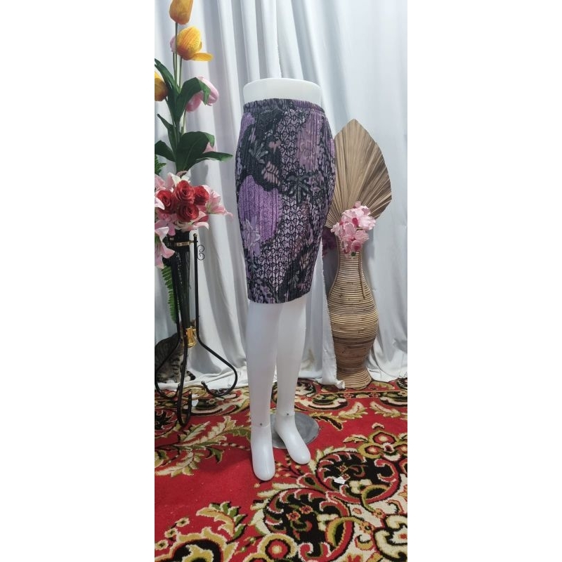 ROK PLISKET PENDEK / ROK WANITA MODERN / ROK BAWAHAN KEBAYA