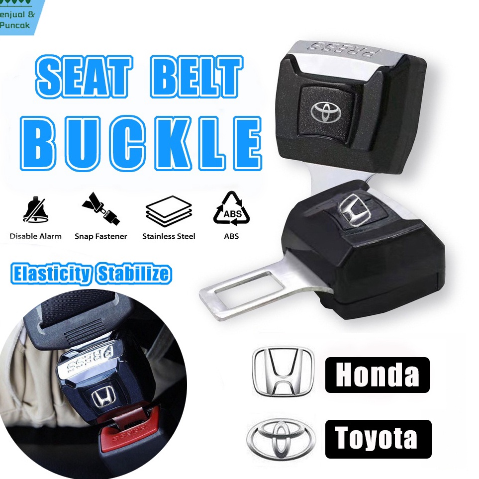 KODE H14F Colokan Saftey Belt Mobil  Toyota Honda Colokan Safety Seat Belt Adaptor Gesper Ekstensi Sabuk PengamanBuzzer Alarm UniversalSeat Belt BuzzerStopper Mobil