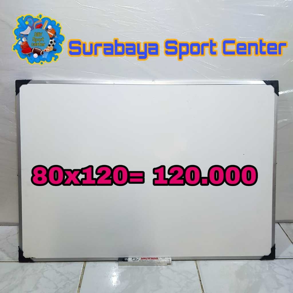 

Papan Tulis Gantung 2 Sisi / White Board / Papan Tulis Kapur Ukuran 80x120 (NON MAGNET)