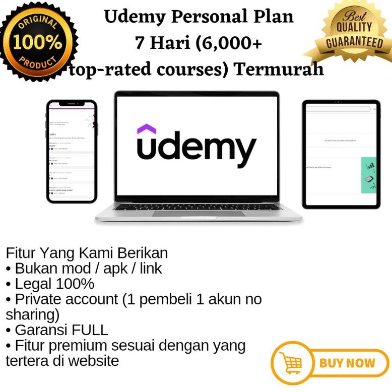 ART C47E Promo Udemy Personal Plan 7 Hari 6 toprated courses Termurah