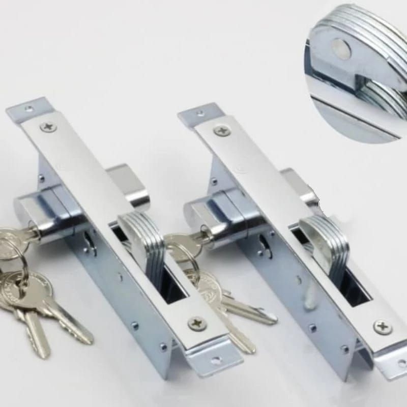 Body Kunci Sliding Geser Oval Pintu Alumunium & Kayu