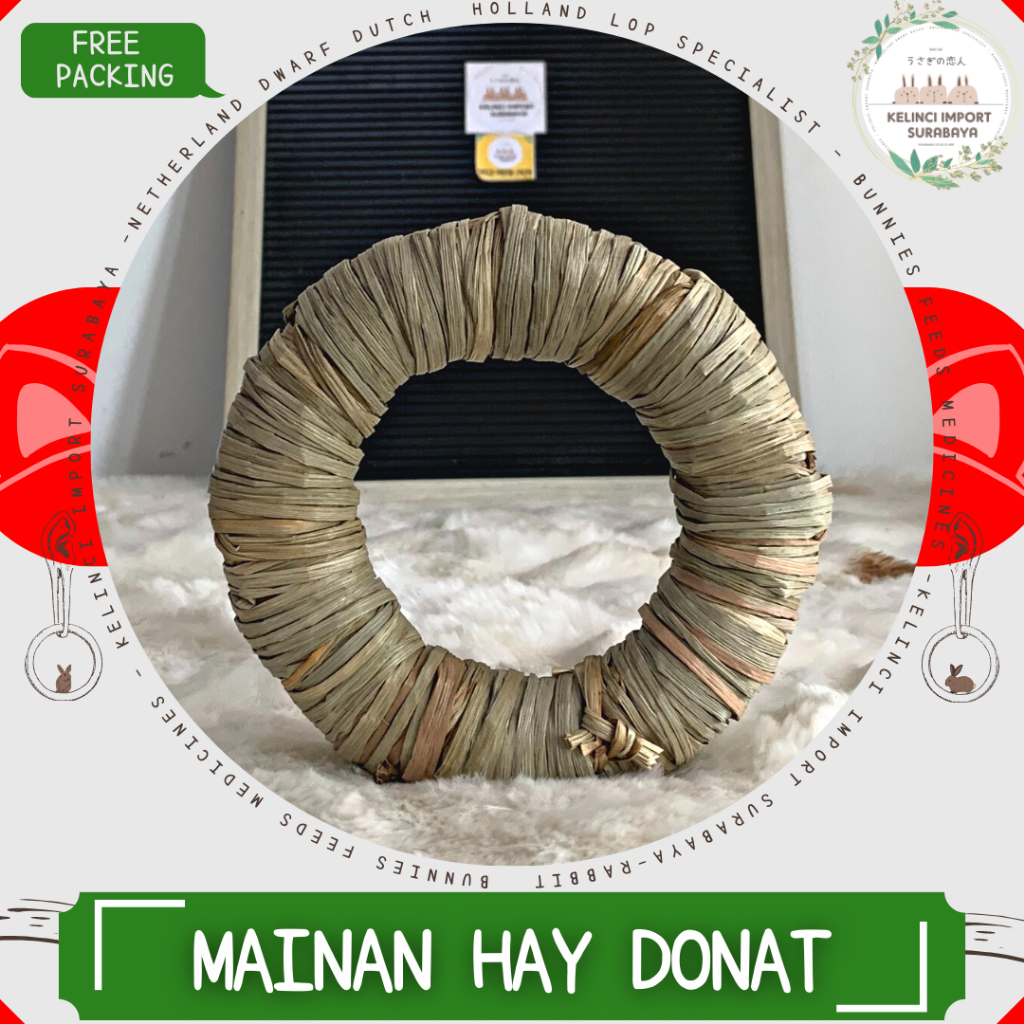 Mainan HAY DONAT Toys Rabbit Guinea Pig Kelinci Hamster Lucu