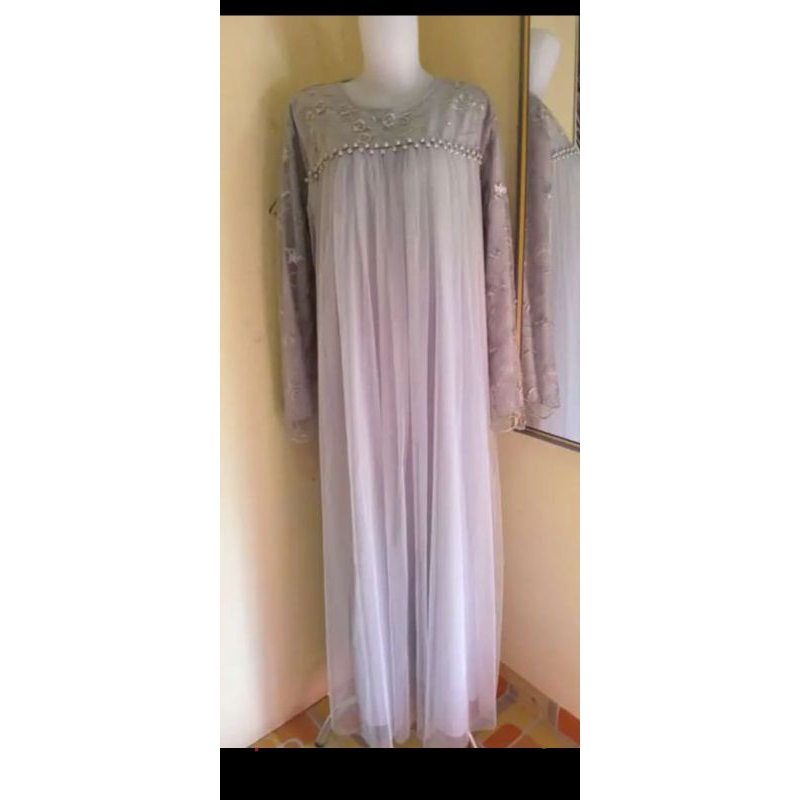 DRESS ABU SILVER PL FULL TILE ATAS BRUKAT
