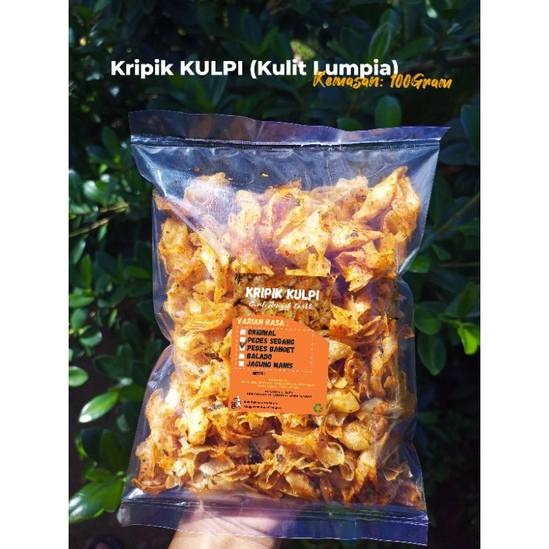 

KRIPIK KULPI | Kulit Lumpia | Kemasan 100Gram | Bisa Request Varian Rasa