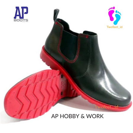 SEPATU BOOT AP HOBBY & WORK/SEPATU BOOTS AP HOBBY AND WORK/AP BOOTS HOBBY AND WORK 39-42 BLACK RED