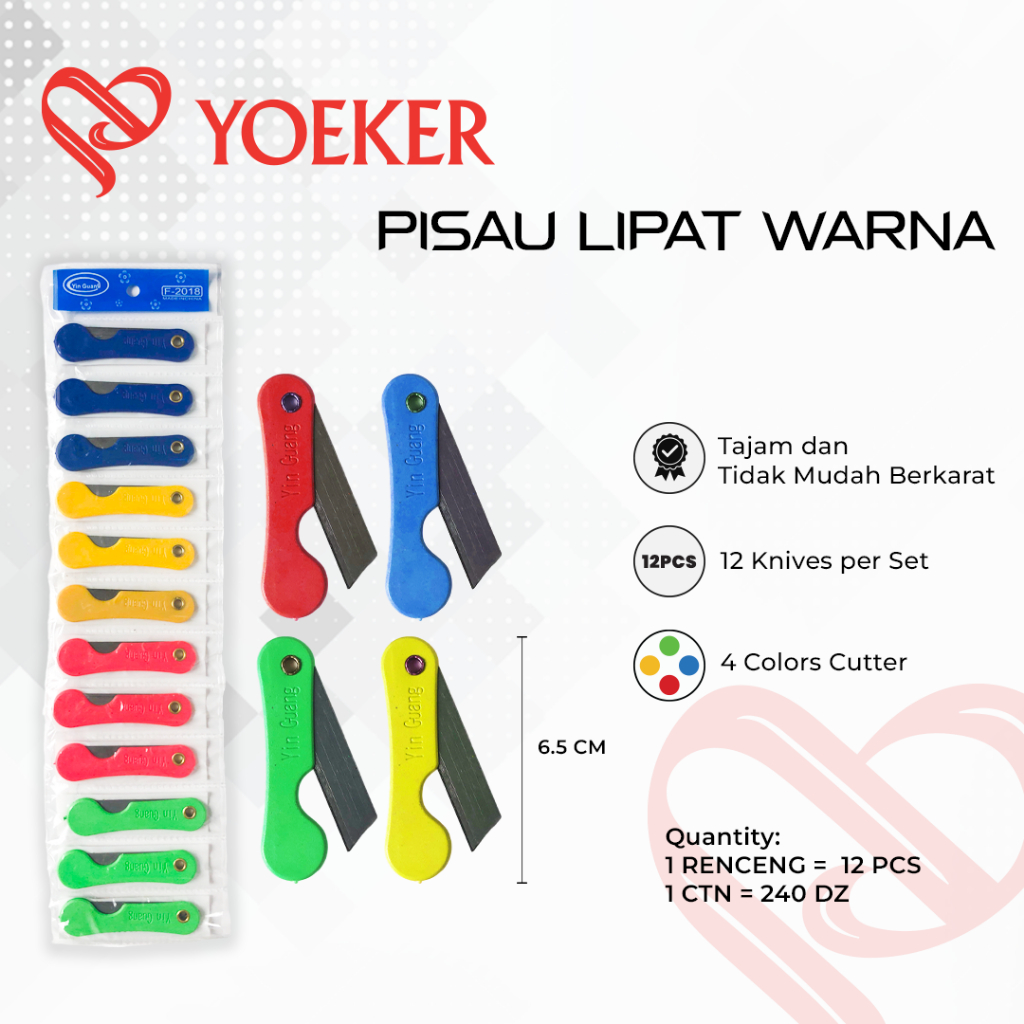 

(12 pcs) Pisau Mini Lipat Renceng Silet Lipat Cutter