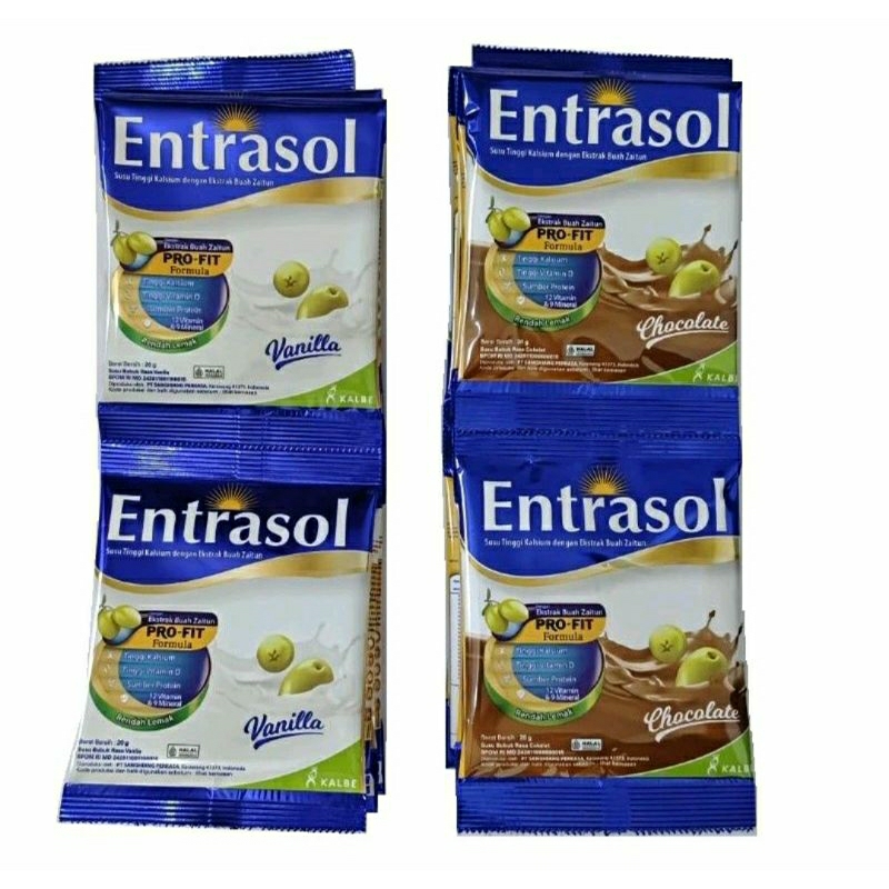 

entrasol renceng 10 sachet x 20gr Vanilla/Coklat