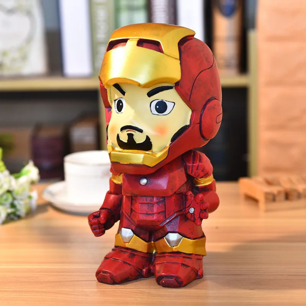 Belajar Melukis Patung Gypsum Polos - Iron Man - Mainan Celengan Edukasi Anak