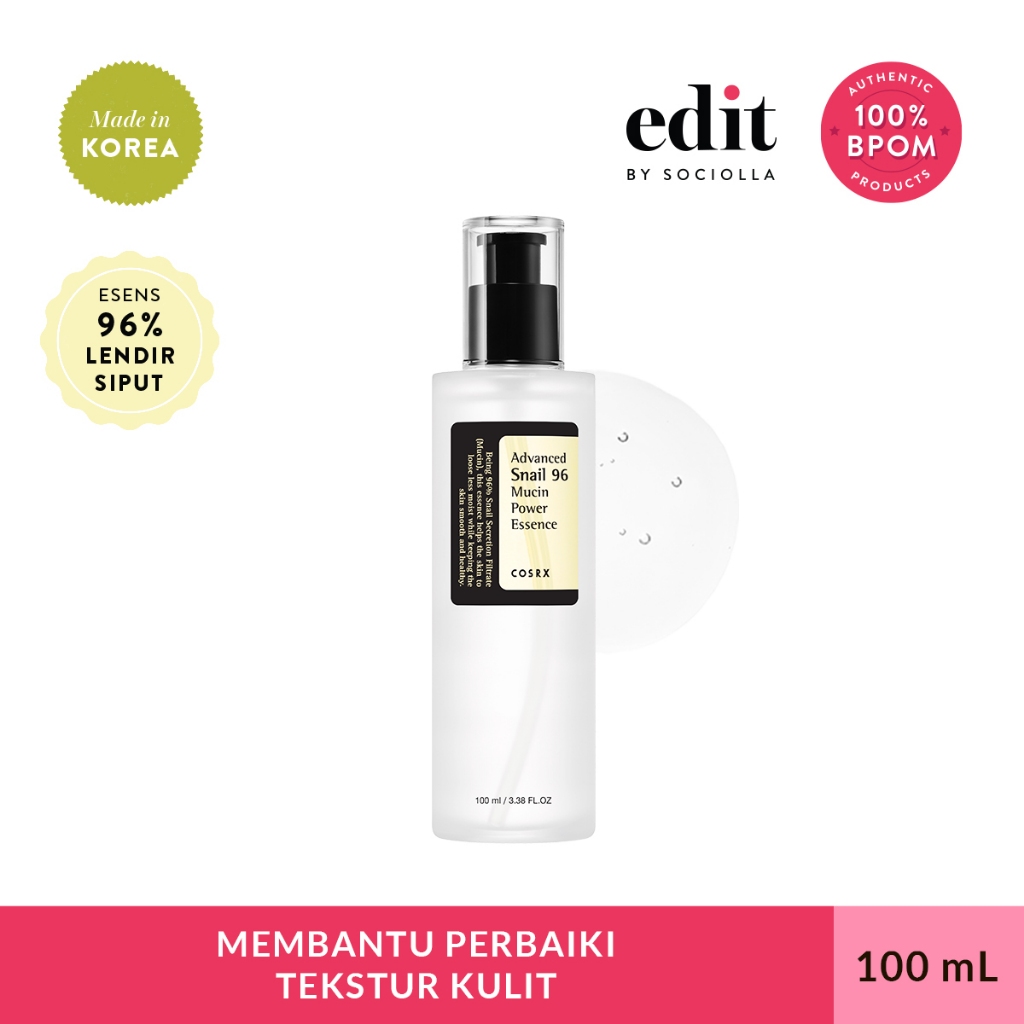 COSRX Advanced Snail Mucin 96 Power Essence - 100 ml - Formula Lendir Siput - Skincare