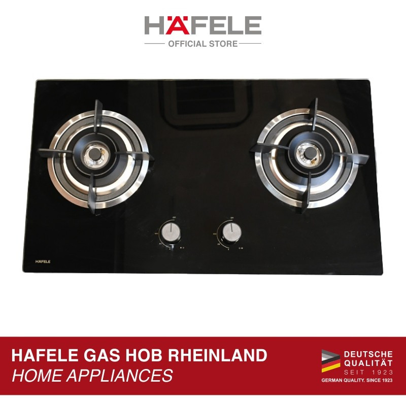 Kompor Gas Tanam 2 Tungku Hob- Rheinland Built-in Hafele