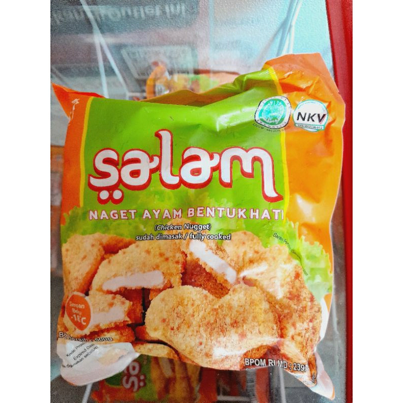 

Nugget Salam Bentuk Stik Hati 250 gr