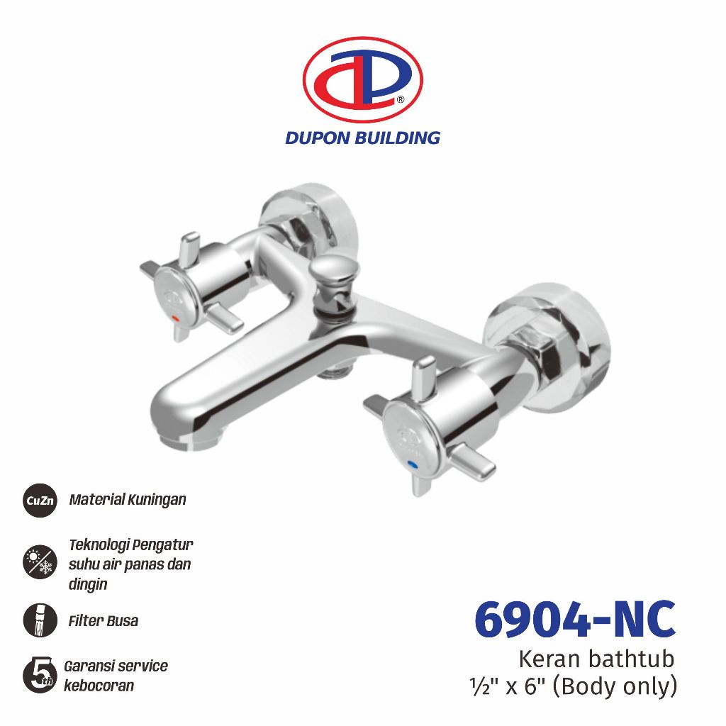 DUPON 6904-NC Kran Bathub Panas Dingin / Bathub Shower Mixer