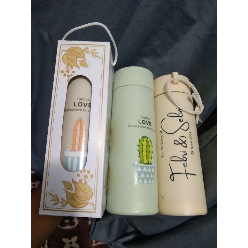 BOTOL MINUM KAKTUS / BOTOL MINUM KACA / BOTOL TUMBLER KAKTUS CETAK CUSTOM