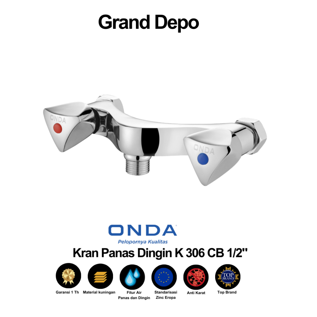 Onda Kran Shower Mixer Air Panas Dingin K 306 CB Onda / Kran Shower Mixer Onda / Kran Air Onda