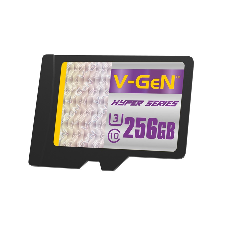 Micro SD Card V-GEN 256GB Hyper Series UHS-1 U3 98MB/s