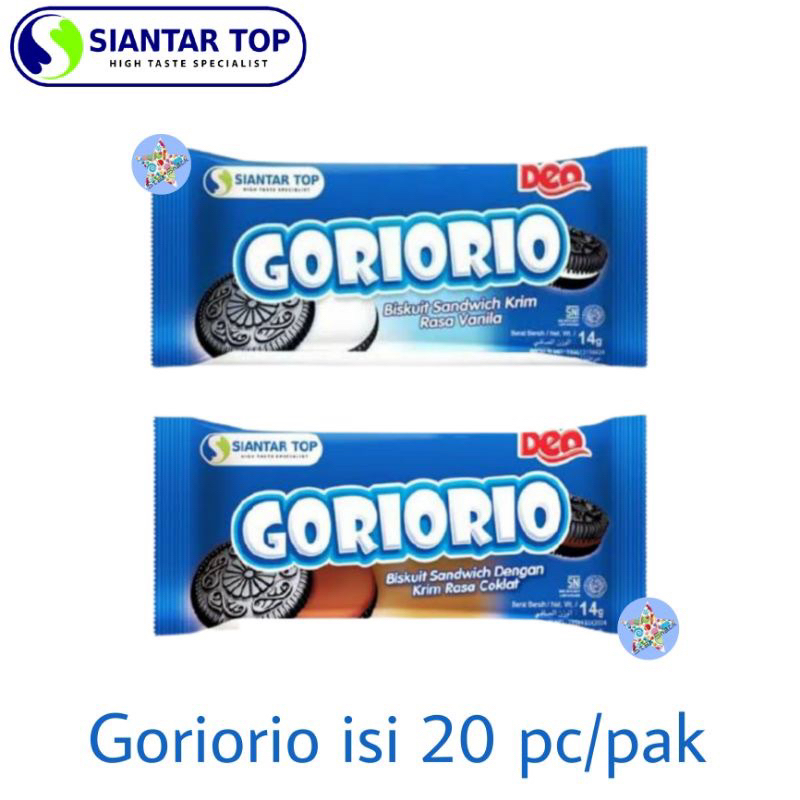 

Goriorio Coklat dan Vanilla 1 renceng isi 20 10gram