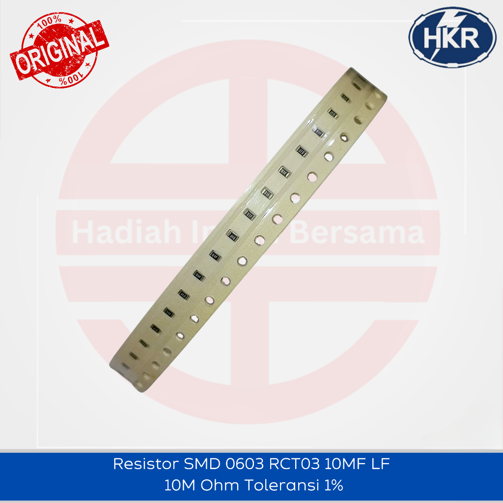 10 Pcs Chip Resistor SMD 0603 10MF 10M Ohm Toleransi 1% Original HKR