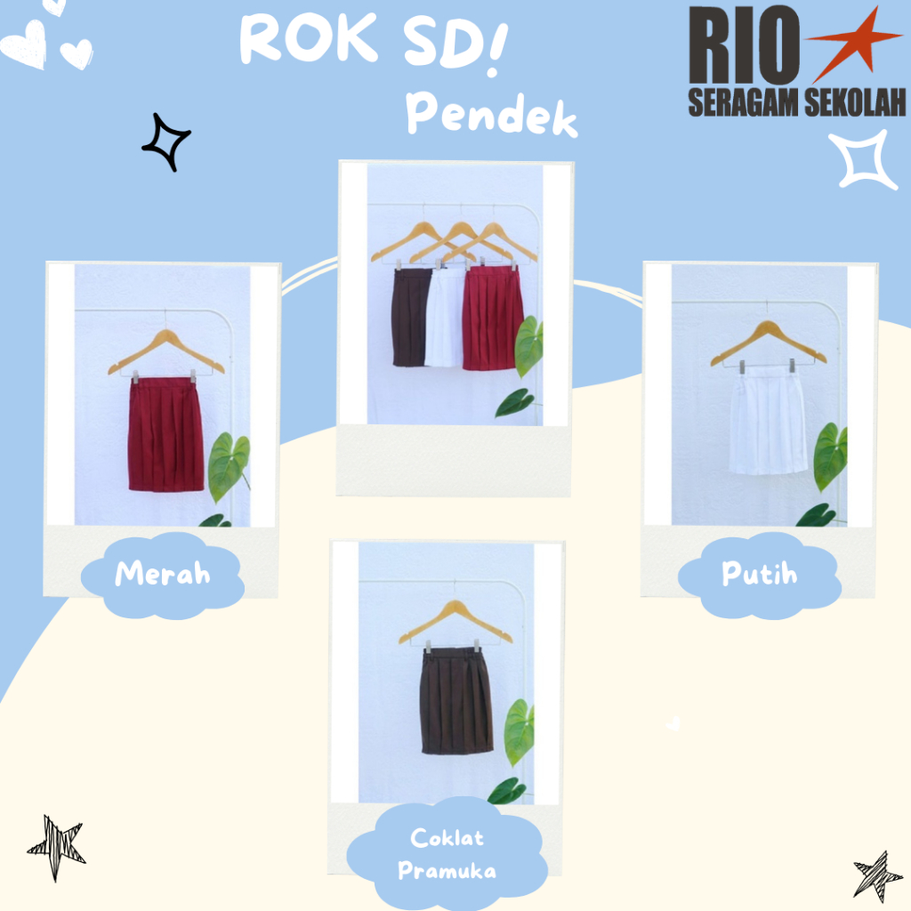 ROK SERAGAM SEKOLAH PUTIH SD PENDEK RIO ROK SD PENDEK PUTIH ROK SERAGAM SD PUTIH PENDEK ROK SD PDK