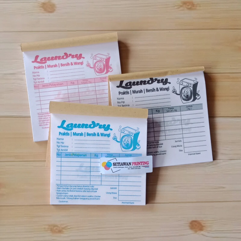 

Nota Loundry 1/6 Folio Rangkap 2 Siap Kirim D