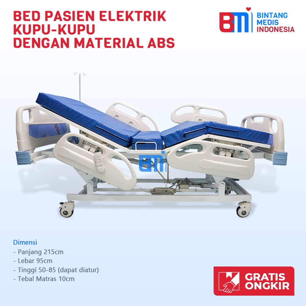 Bed Pasien Elektrik Kupu-kupu ABS - Bed Pasien Elektrik Rumah Sakit - Bed Medis VIP