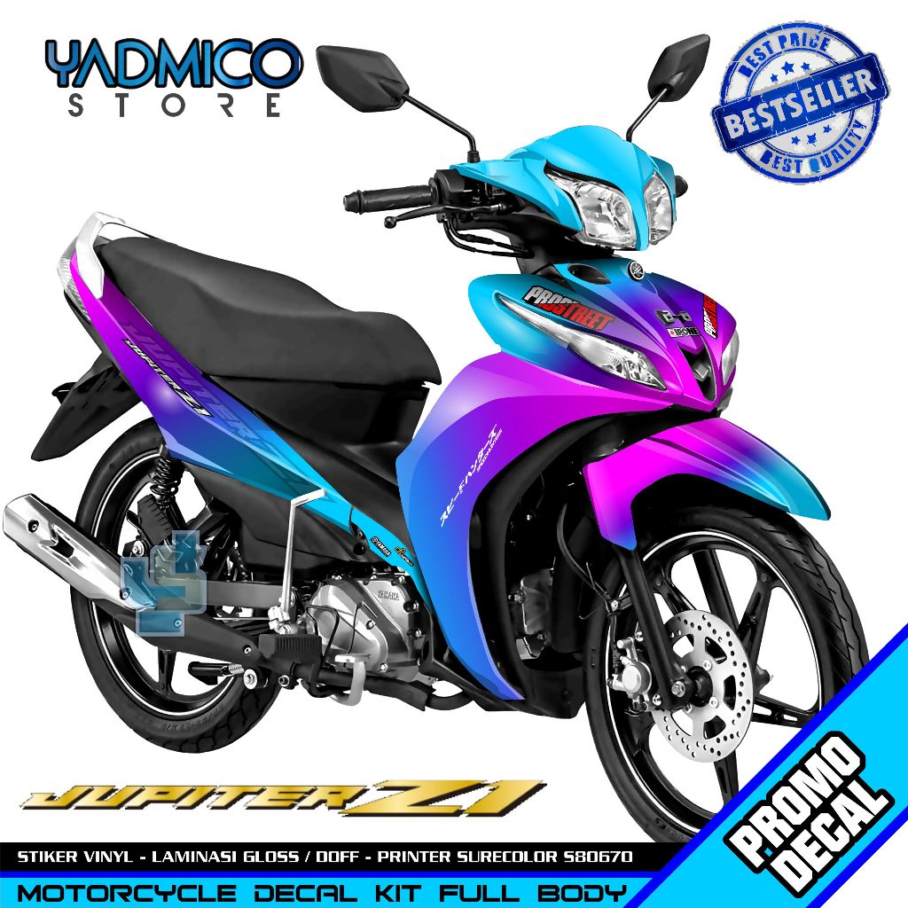 Decal Jupiter Z1 Full Body - Stiker Motor Jupiter Z1 Full Body - Striping Hologram Jupiter Z1 Full B