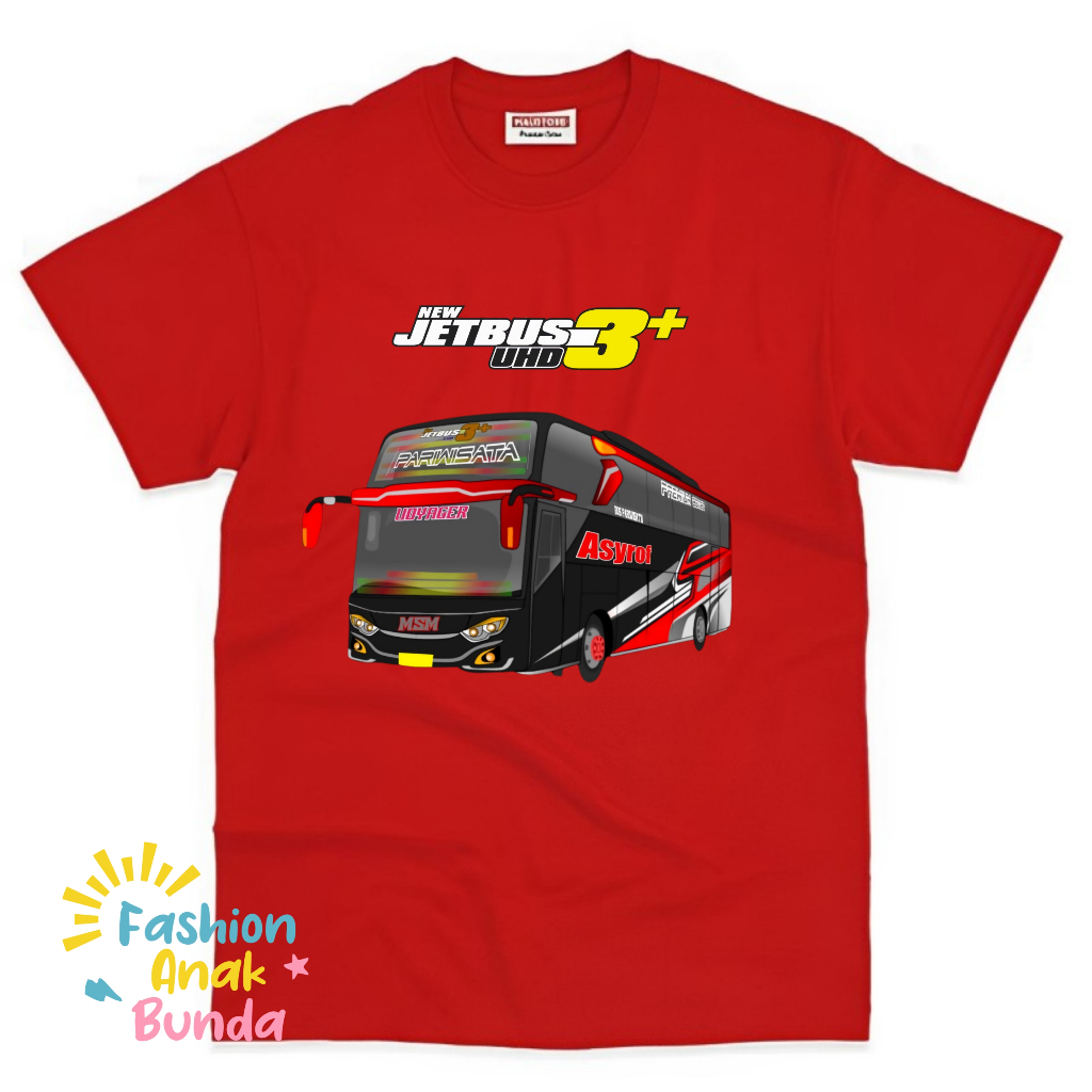 Baju Anak Kaos Anak Bus Asryof JB3 Terbaru Free Nama