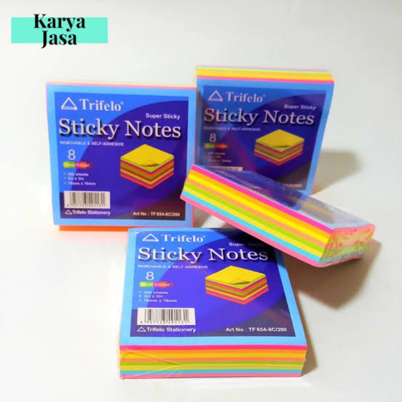 

Trifelo Paper Notes Removable Paper Neon Color isi 400 lembar