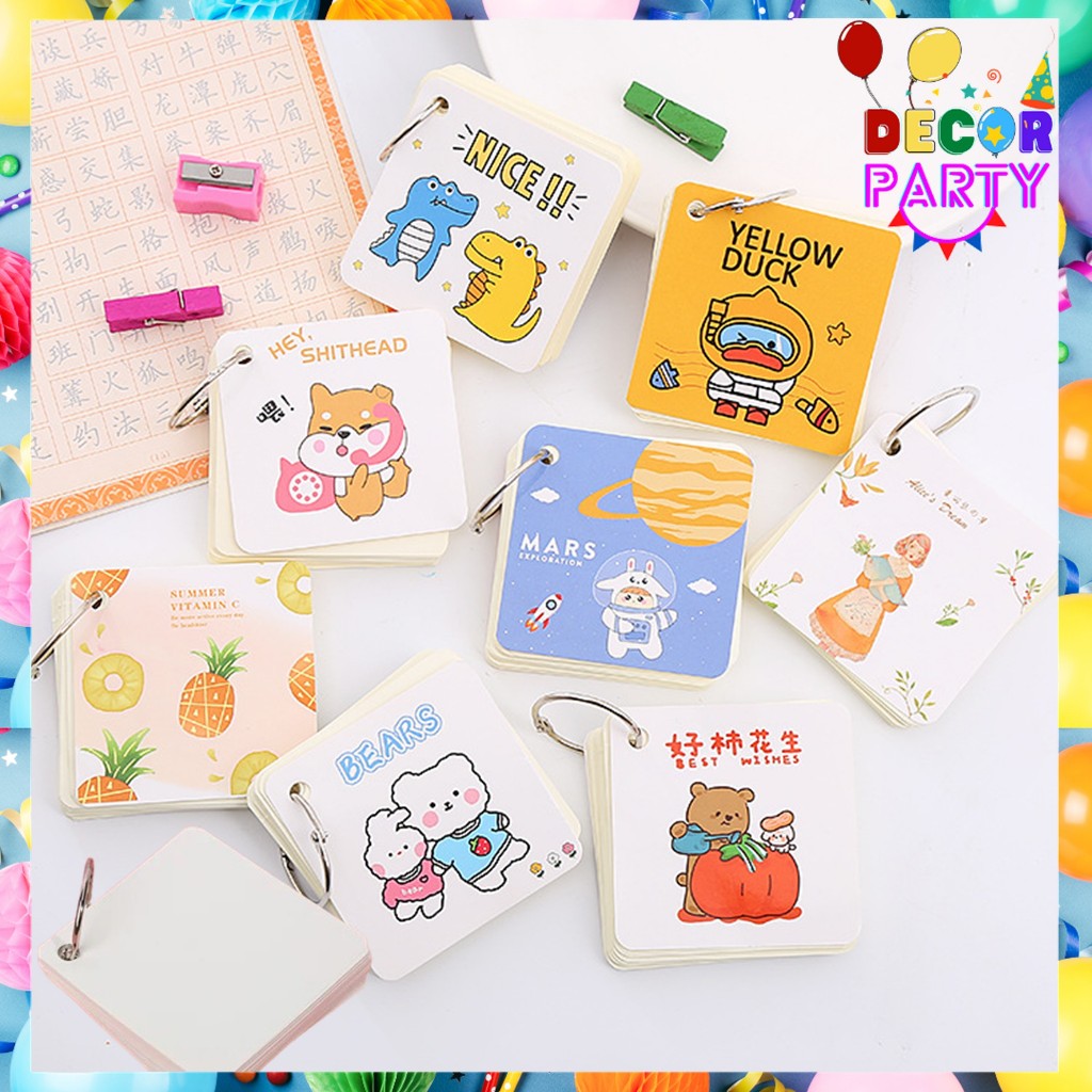 

DP Notebook Ring Mini Isi 80 Lembar Notepad Dengan Gantungan Buku Note Gantung Karakter Lucu Sticky Note Lucu DIY Book 80Lembar Buku Catatan Memo Karakter