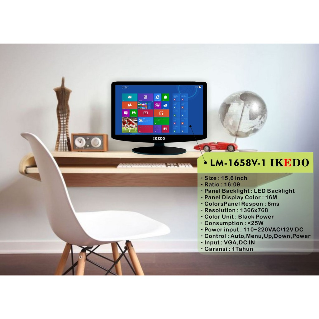 IKEDO monitor LM-1658-V1 FULL HD DISPLAY MURAH TERBARU
