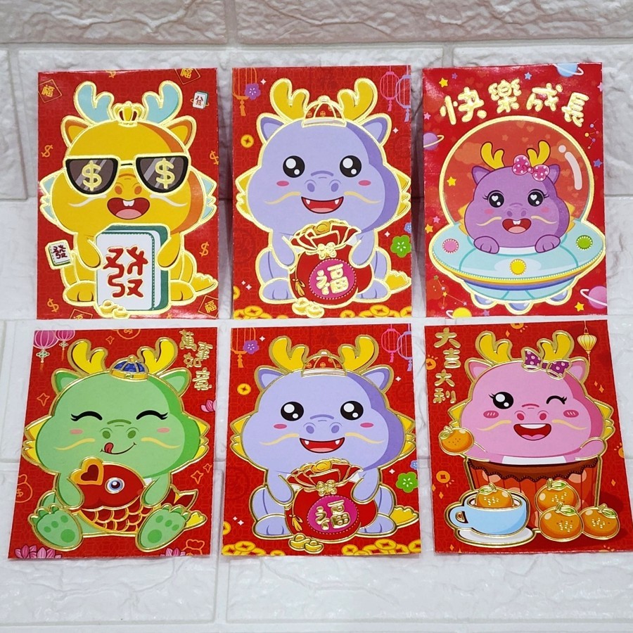 

Amplop angpao hongbao tahun baru imlek uang dilipat naga big nose
