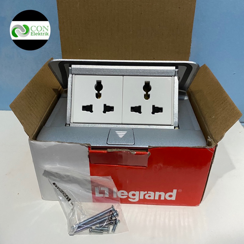 Legrand Stop Kontak Lantai 4 Modul (isi 2 Stop kontak universal)