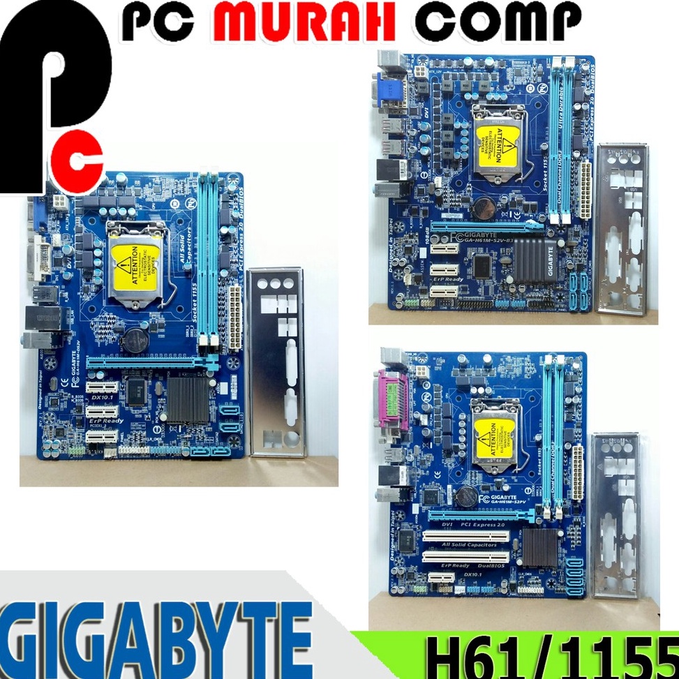 KODE D96O Mobo Mainboard Pc Intel LGA 1155 H61 ONBOARD GIGABYTE