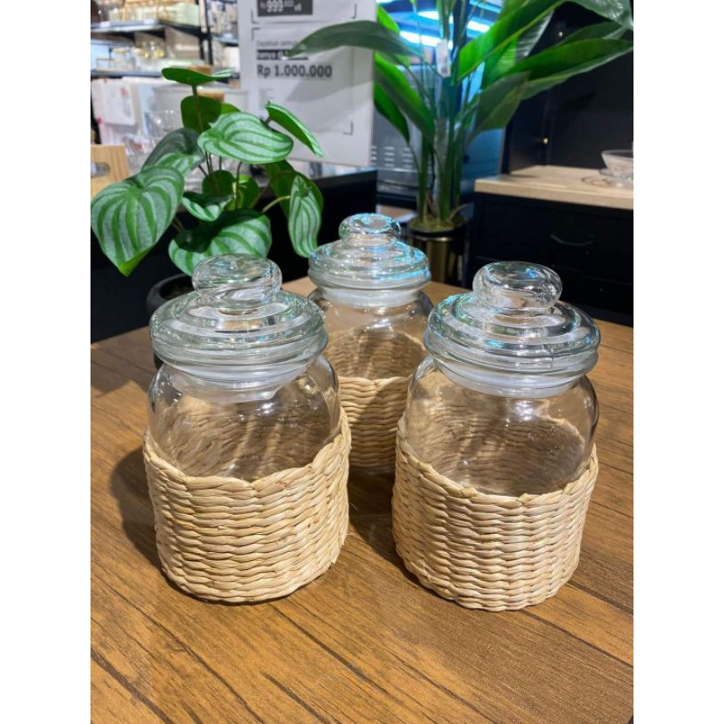 Informa toples kopi gula hakko isi 3pc / toples teh aesthetic tutup kayu