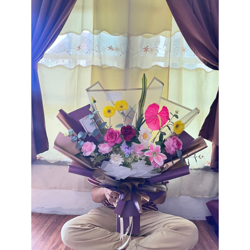 buket bunga palsu besar