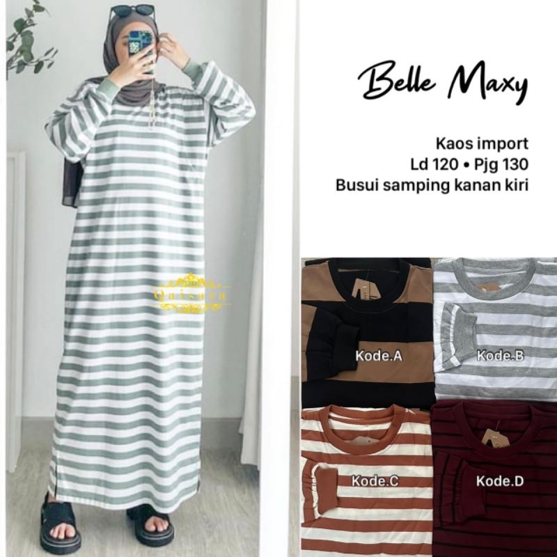 DRESS MAXI WANITA JUMBO/BELLE/DRESS WANITA KAOS IMPORT JUMBO LD 120 CM FIT XXL