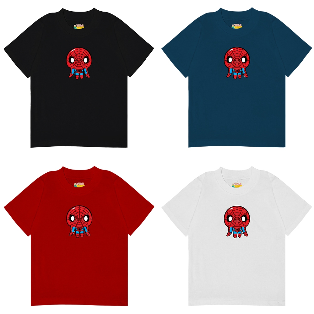 YEAH RIGHT KIDS Spiderman T shirt - Kaos Anak Cotton Combed 30s Unisex