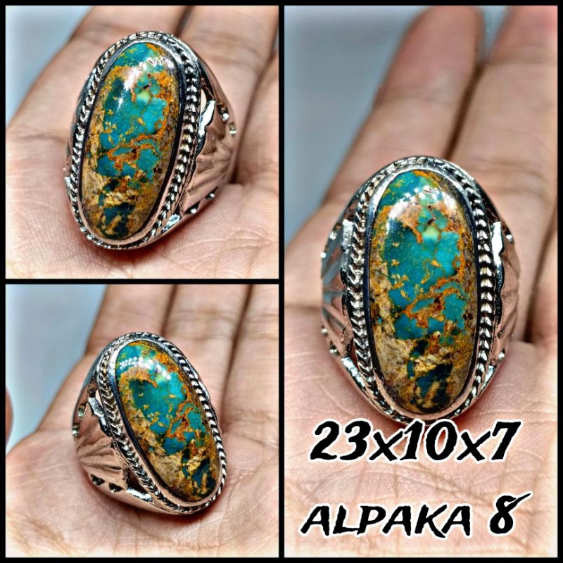 BATU PIRUS PERSIA BIRU TOSCA SERAT EMAS