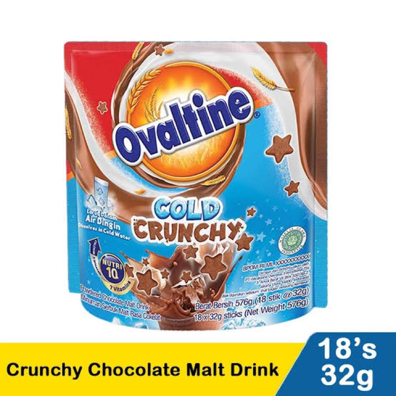 

Ovaltine Crunchy Chocolate Malt Drink isi 18