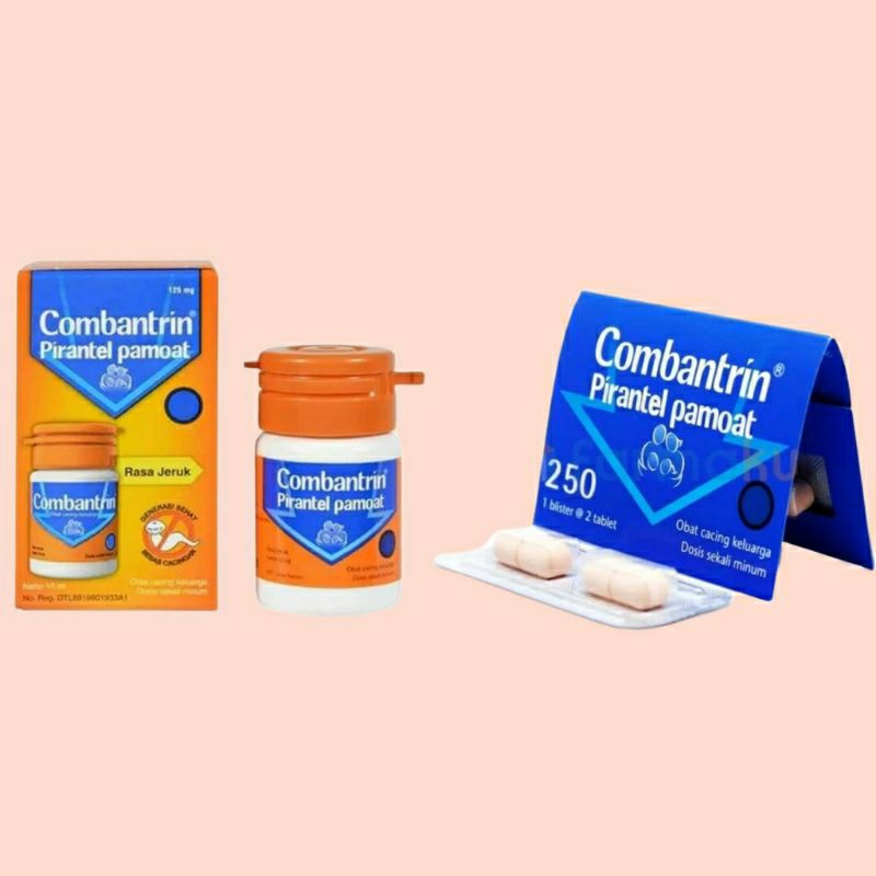 Combantrin Tablet 250 MG &Sirup 10 Ml /Obat cacing Anak dan dewasa